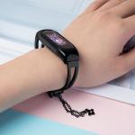 Bratara metalica compatibila cu Xiaomi Mi Band 3 / 4 / 5 / 6, Negru 3 - lerato.ro