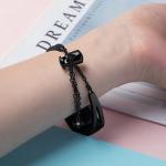 Bratara metalica compatibila cu Xiaomi Mi Band 3 / 4 / 5 / 6, Negru 4 - lerato.ro