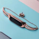 Bratara metalica compatibila cu Xiaomi Mi Band 3 / 4 / 5 / 6, Roz 7 - lerato.ro