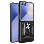 Husa Hybrid Armor Camshield cu suport si capac pentru camera compatibila cu Samsung Galaxy Z Fold 7 Black 2 - lerato.ro