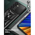 Carcasa Hybrid Armor Camshield cu suport si capac pentru camera, compatibila cu Samsung Galaxy S25 Edge, Negru 5 - lerato.ro