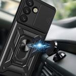 Carcasa Hybrid Armor Camshield cu suport si capac pentru camera, compatibila cu Nothing Phone (3a) Pro 5G, Negru 4 - lerato.ro