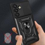Carcasa Hybrid Armor Camshield cu suport si capac pentru camera, compatibila cu Nothing Phone (3a) Pro 5G, Negru 5 - lerato.ro