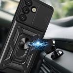 Carcasa Hybrid Armor Camshield cu suport si capac pentru camera, compatibila cu Oppo F29 Pro 5G, Negru 4 - lerato.ro