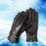 Manusi de iarna din piele ecologica, Waterproof / Windproof, Negru 7 - lerato.ro
