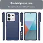 Carcasa Carbon Case compatibila cu Xiaomi Redmi Note 13 5G, Albastru 3 - lerato.ro