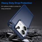 Carcasa Carbon Case compatibila cu Xiaomi Redmi Note 13 5G, Albastru 4 - lerato.ro