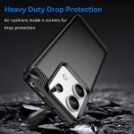 Carcasa Carbon Case compatibila cu Xiaomi Redmi Note 13 5G, Negru 4 - lerato.ro