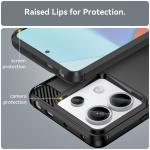 Carcasa Carbon Case compatibila cu Xiaomi Redmi Note 13 5G, Negru 7 - lerato.ro