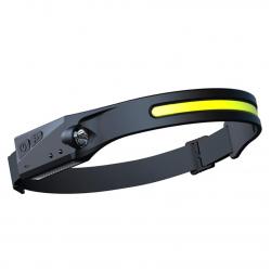 Lanterna frontala WLCHL03, 5 moduri de iluminare, Senzor miscare, 350lm, 1200 mAh, Autonomie maxima 8h, Incarcare USB-C, IPX4, Negru