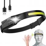 Lanterna frontala WLCHL03, 5 moduri de iluminare, Senzor miscare, 350lm, 1200 mAh, Autonomie maxima 8h, Incarcare USB-C, IPX4, Negru 5 - lerato.ro