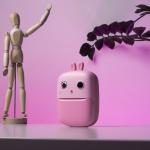 Mini imprimanta termica pentru copii HURC10R, 1800mAh, 48MP, 200dpi, USB-C, Roz 6 - lerato.ro