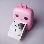 Mini imprimanta termica pentru copii HURC10R, 1800mAh, 48MP, 200dpi, USB-C, Roz 7 - lerato.ro