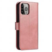 Carcasa flip cover Magnet Case cu Wallet si Stand compatibila cu Samsung Galaxy S23 Ultra, Roz