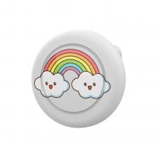Husa protectie EA-68-02 Rainbow Print compatibila cu Apple AirTag, Alb