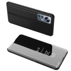 Carcasa Clear View compatibila cu Xiaomi 12 Lite, Negru