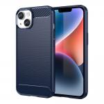 Carcasa Carbon compatibila cu iPhone 14, Albastru 2 - lerato.ro