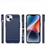 Carcasa Carbon compatibila cu iPhone 14, Albastru 3 - lerato.ro