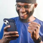 Carcasa Carbon compatibila cu iPhone 14, Albastru 8 - lerato.ro