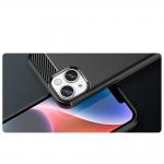 Carcasa Carbon compatibila cu iPhone 14 Plus, Albastru 10 - lerato.ro