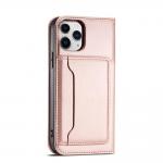Carcasa Magnet Card Case compatibila cu iPhone 12 Pro, Roz 5 - lerato.ro