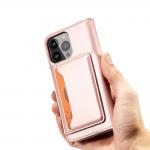 Carcasa Magnet Card Case compatibila cu iPhone 13 Pro, Roz 7 - lerato.ro
