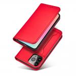 Carcasa Magnet Card Case compatibila cu iPhone 13 Pro, Rosu 4 - lerato.ro