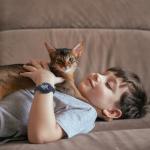 Curea din silicon pentru copii compatibila cu Apple AirTag, Navy Blue 3 - lerato.ro