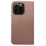 Husa Smart Magnet Book compatibila cu iPhone 15, Rose Gold 3 - lerato.ro