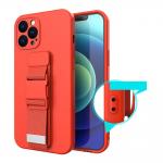 Carcasa Rope Case cu lanyard compatibila cu iPhone 12 Pro, Roz 8 - lerato.ro