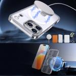 Carcasa Hybrid Armor X cu MagSafe si Stand compatibila cu Samsung Galaxy S25 FE, Transparent 5 - lerato.ro
