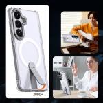 Carcasa Hybrid Armor X cu MagSafe si Stand compatibila cu Samsung Galaxy S26, Transparent 6 - lerato.ro