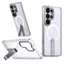 Carcasa Hybrid Armor X cu MagSafe si Stand compatibila cu Samsung Galaxy S26 Ultra, Transparent