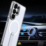 Carcasa Hybrid Armor X cu MagSafe si Stand compatibila cu Samsung Galaxy S26 Ultra, Transparent 7 - lerato.ro