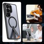 Carcasa Hybrid Armor X cu MagSafe si Stand compatibila cu Samsung Galaxy S26 Ultra, Negru 6 - lerato.ro