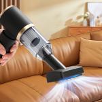 Aspirator auto KH-128, 5000Pa, 60W, 1500mAh, Recipient praf 0.2l, USB-C, Set accesorii inclus, Negru 8 - lerato.ro
