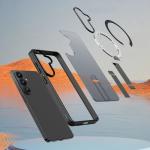 Carcasa Hybrid Armor X cu MagSafe si Stand compatibila cu Samsung Galaxy A57 5G, Negru 5 - lerato.ro