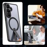 Carcasa Hybrid Armor X cu MagSafe si Stand compatibila cu Samsung Galaxy A57 5G, Negru 6 - lerato.ro