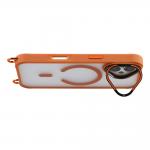 Carcasa cu MagSafe si Crossbody Lanyard compatibila cu iPhone 17, Portocaliu 5 - lerato.ro