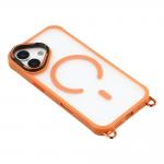Carcasa cu MagSafe si Crossbody Lanyard compatibila cu iPhone 17, Portocaliu 6 - lerato.ro