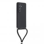 Carcasa cu Fiber Lining si Crossbody Lanyard compatibila cu Samsung Galaxy A57 5G, Negru 3 - lerato.ro