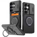 Carcasa Magnetic Case cu inel magnetic si protectie camera compatibila cu Samsung Galaxy S26, Negru 2 - lerato.ro