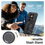 Carcasa Magnetic Case cu inel magnetic si protectie camera compatibila cu Samsung Galaxy S26, Negru 8 - lerato.ro