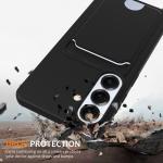 Carcasa cu Card Holder si Crossbody Lanyard compatibila cu Samsung Galaxy S26, Negru 3 - lerato.ro