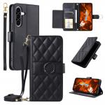 Carcasa din piele sintetica cu Stand si Shoulder Strap compatibila cu Samsung Galaxy A37 5G, Negru 11 - lerato.ro