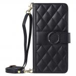 Carcasa din piele sintetica cu Stand si Shoulder Strap compatibila cu Samsung Galaxy A37 5G, Negru 2 - lerato.ro