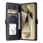 Carcasa din piele sintetica cu suport compatibila cu Samsung Galaxy A56 5G, Negru 3 - lerato.ro