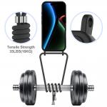 Carcasa cu Card Holder si Crossbody Lanyard compatibila cu iPhone 17, Negru 7 - lerato.ro