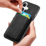 Carcasa din piele sintetica cu MagSafe si suport magnetic pentru carduri detasabil compatibila cu iPhone 17, Negru 7 - lerato.ro