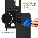 Carcasa cu Card Holder si Crossbody Lanyard compatibila cu Samsung Galaxy A37 5G, Negru 5 - lerato.ro